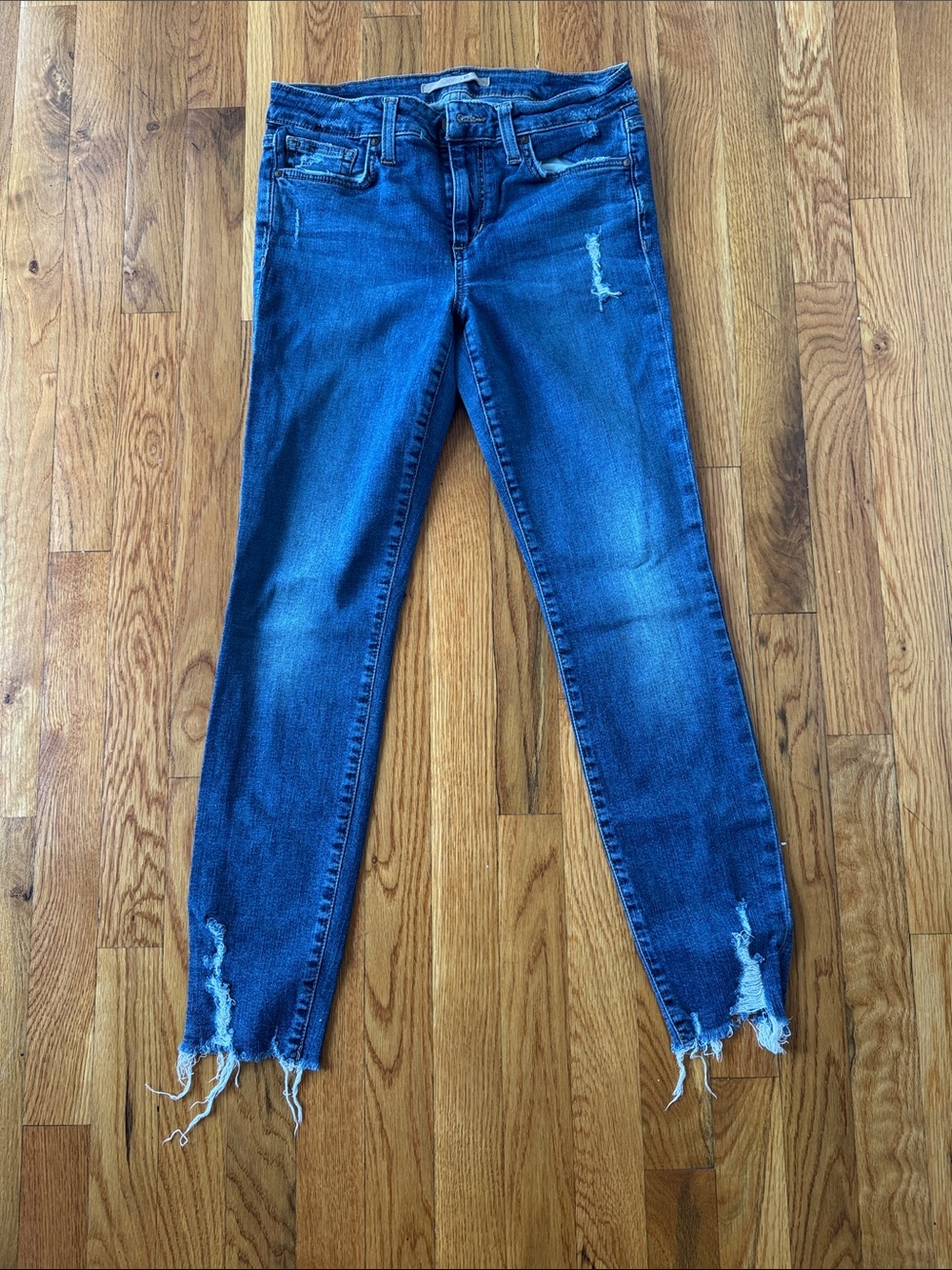 Joe's Jeans Dark Blue Distressed Skinny Jeans